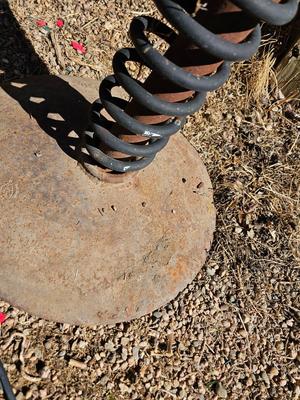 Rustic handmade one of a kind Yard / garden art - made from auto springs and more