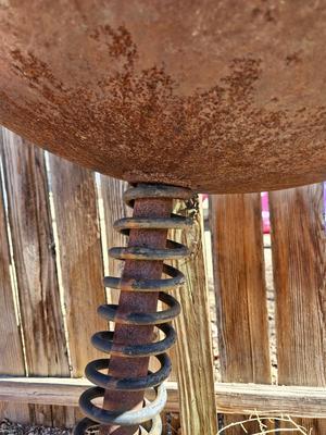 Rustic handmade one of a kind Yard / garden art - made from auto springs and more
