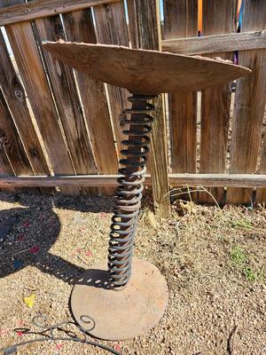 Rustic handmade one of a kind Yard / garden art - made from auto springs and more