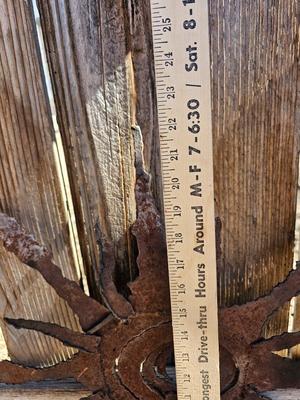 Handmade rustic yard /garden art - sunshine and butterfly - one of a kind!