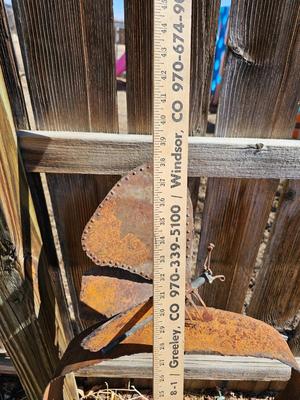 Handmade rustic yard /garden art - sunshine and butterfly - one of a kind!