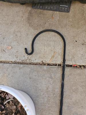 Garden Shepherd's hook with a hanging flower pot