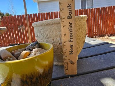 Two nice ceramic flowerpots - planters - pots and a stained-glass tray