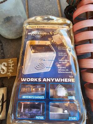 Small yard / garden decor - tin / metal carrots - whirl gigs - metal donkey - new solar light and more