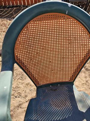 Patio chair - bar stool - and a small outdoor patio table