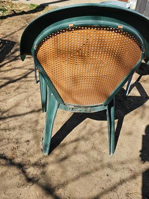 Patio chair - bar stool - and a small outdoor patio table