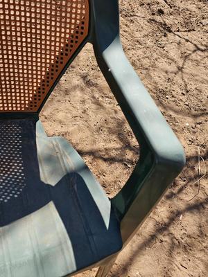 Patio chair - bar stool - and a small outdoor patio table
