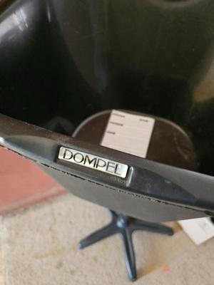 Dompel Black salon sink with hardware