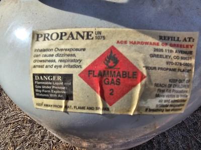 Full propane bottle