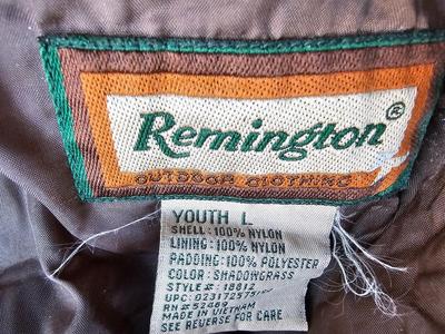 Remington Camo Jacket Youth Large with Camo gloves