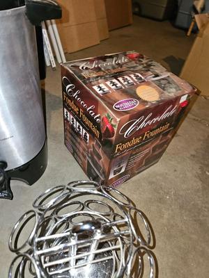 Commercial multi-cup electric coffee pot with Chocolate fondue fountain