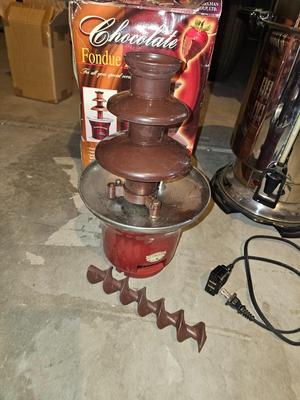Commercial multi-cup electric coffee pot with Chocolate fondue fountain