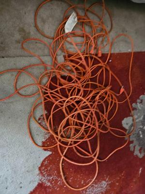 Two orange extension cords