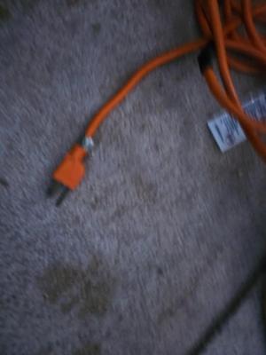Two orange extension cords
