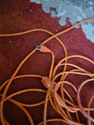 Two orange extension cords