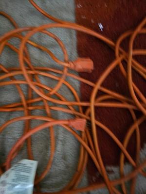 Two orange extension cords