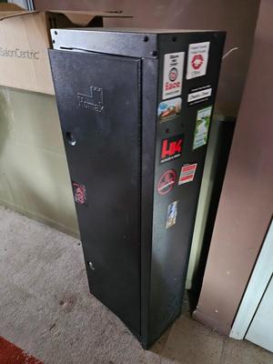 Gun safe with rifle case - Gun cabinet needs lock replaced. comes with contents
