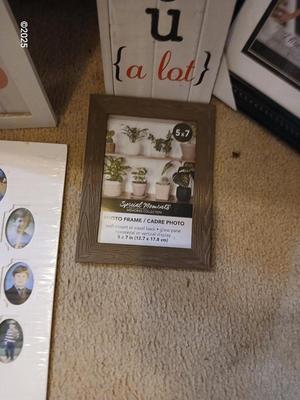 Easter Welcome porch art with I like you sign and picture frames