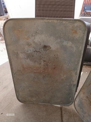 Two galvanized metal trays - Great for plant trays for seedlings and more