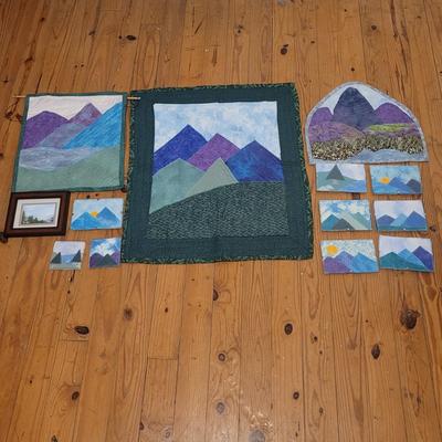 Mountain Quilt Wall Art (B1-EL)