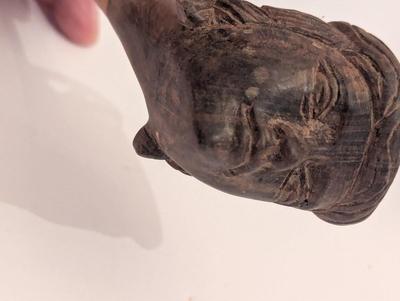 Carved Wooden Face Pipe