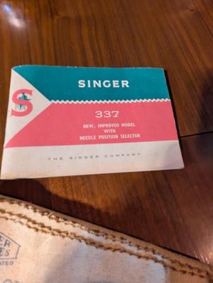 Vintage 1960s Singer Model 337 Sewing Machine Turquoise Blue & Table Made In England