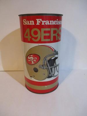 Vintage San Francisco 49ers Metal Trash Cans
