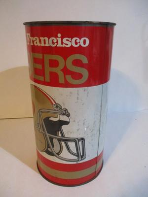 Vintage San Francisco 49ers Metal Trash Cans