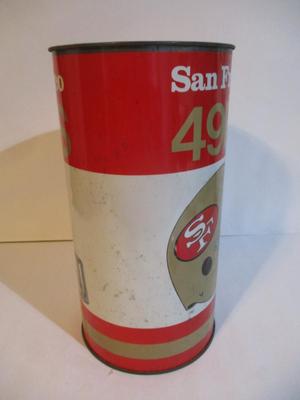 Vintage San Francisco 49ers Metal Trash Cans