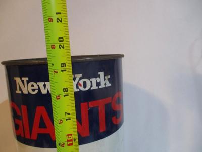 Vintage New York Giants Metal Trash Can