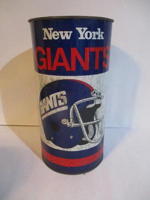 Vintage New York Giants Metal Trash Can