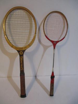 Vintage Spalding Challenge Cup Tennis Racket & Sun Light Racket