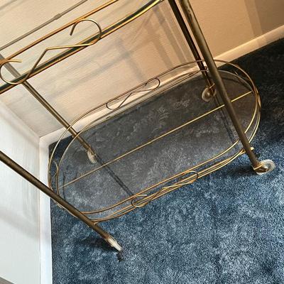 LOT 43D : Vintage Mid-Century Bar Cart / Tea Cart