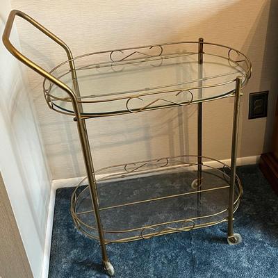 LOT 43D : Vintage Mid-Century Bar Cart / Tea Cart