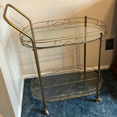 LOT 43D : Vintage Mid-Century Bar Cart / Tea Cart