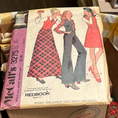 LOT 52W: Sewing / Crafting Lot - Books, Patterns, Fabric and More