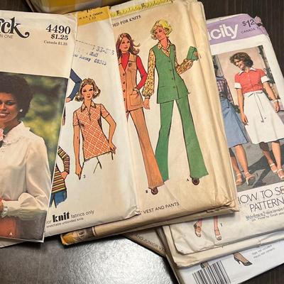 LOT 52W: Sewing / Crafting Lot - Books, Patterns, Fabric and More