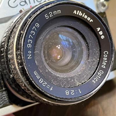 LOT 54W: Vintage 35mm Film Camera - Cannon AE-1 with Two Lenses and Manuals