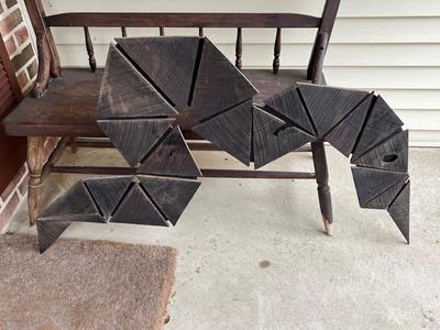 LOT 56L: Vintage Mid-Century Wooden Wall Art
