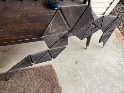 LOT 56L: Vintage Mid-Century Wooden Wall Art