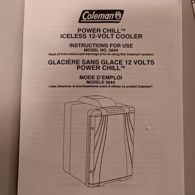 LOT 82B: Coleman Powerchill Thermoelectric Cooler Holds 58 12oz cans!