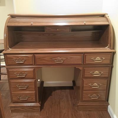 LOT 84B: Beautiful Athens Furniture Roll Top Desk