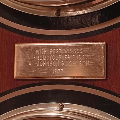 LOT 88B: Vintage Bulova Clock and Barometer