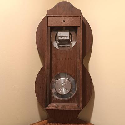 LOT 88B: Vintage Bulova Clock and Barometer