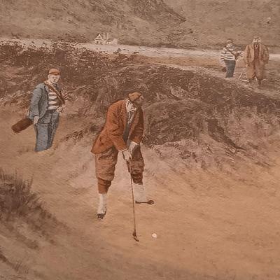 LOT 89B: Douglas Adams 'A Difficult Bunker' Golf Lithograph