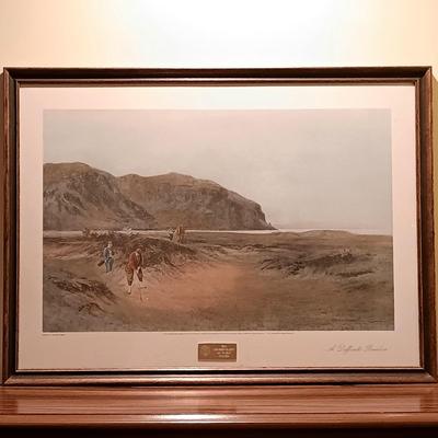 LOT 89B: Douglas Adams 'A Difficult Bunker' Golf Lithograph