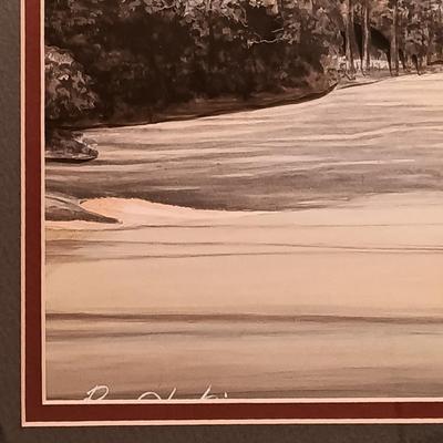 LOT 90B: Vintage Signed Reza Navaki 3D Golf Art Diorama
