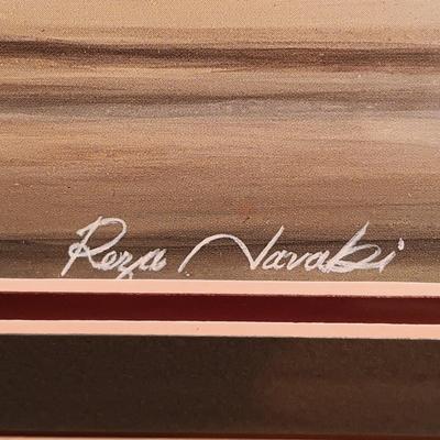 LOT 90B: Vintage Signed Reza Navaki 3D Golf Art Diorama