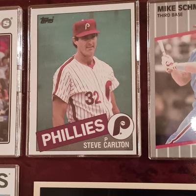 LOT 91B: Set of (12) 'Philadelphia Phillies Past & Present' Baseball Cards Plaque