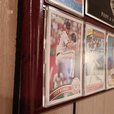 LOT 91B: Set of (12) 'Philadelphia Phillies Past & Present' Baseball Cards Plaque